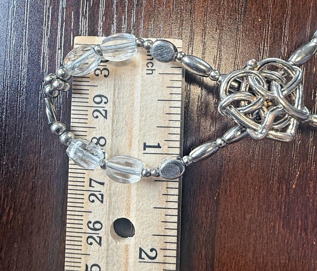 Lilla Rose Flexi Clip Celtic Heart with Crystal Beads Size Large