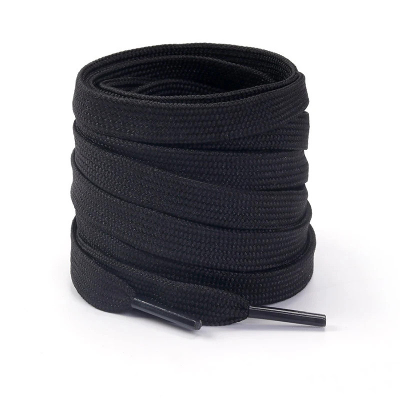 0.8CM Double Layered Laces for Canvas Sneakers Solid Color Flat Replacement Shoe
