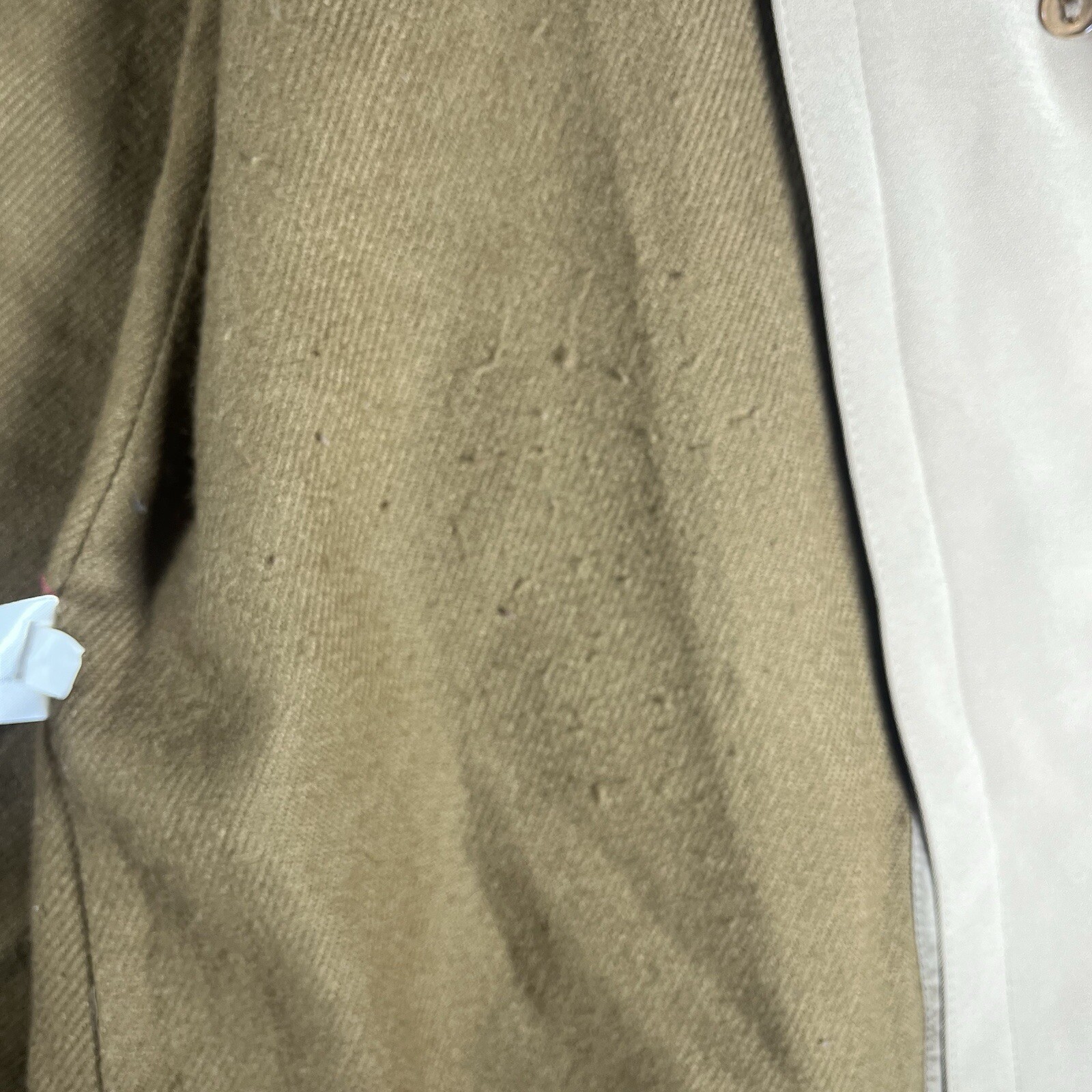 Gallery Womens Overcoat Size S Beige Polyester Button Closure