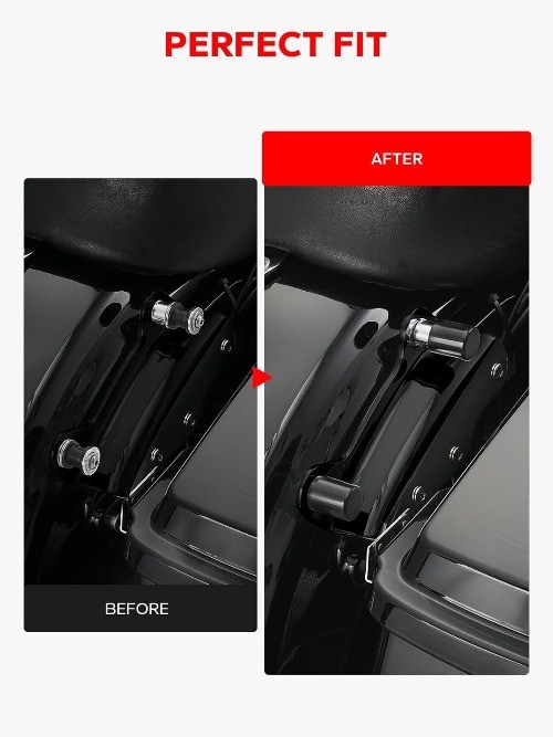 4 PCS Black Docking Hardware Cover Kit Compatible for Touring Electra Glide Road
