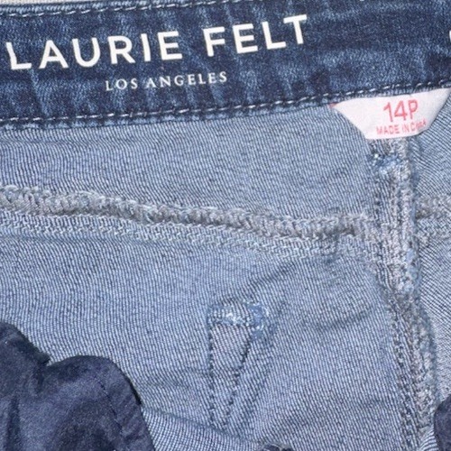 Laurie Felt Sz 14P Relaxed Straight Leg Blue Forever Denim Stretch Mid Rise