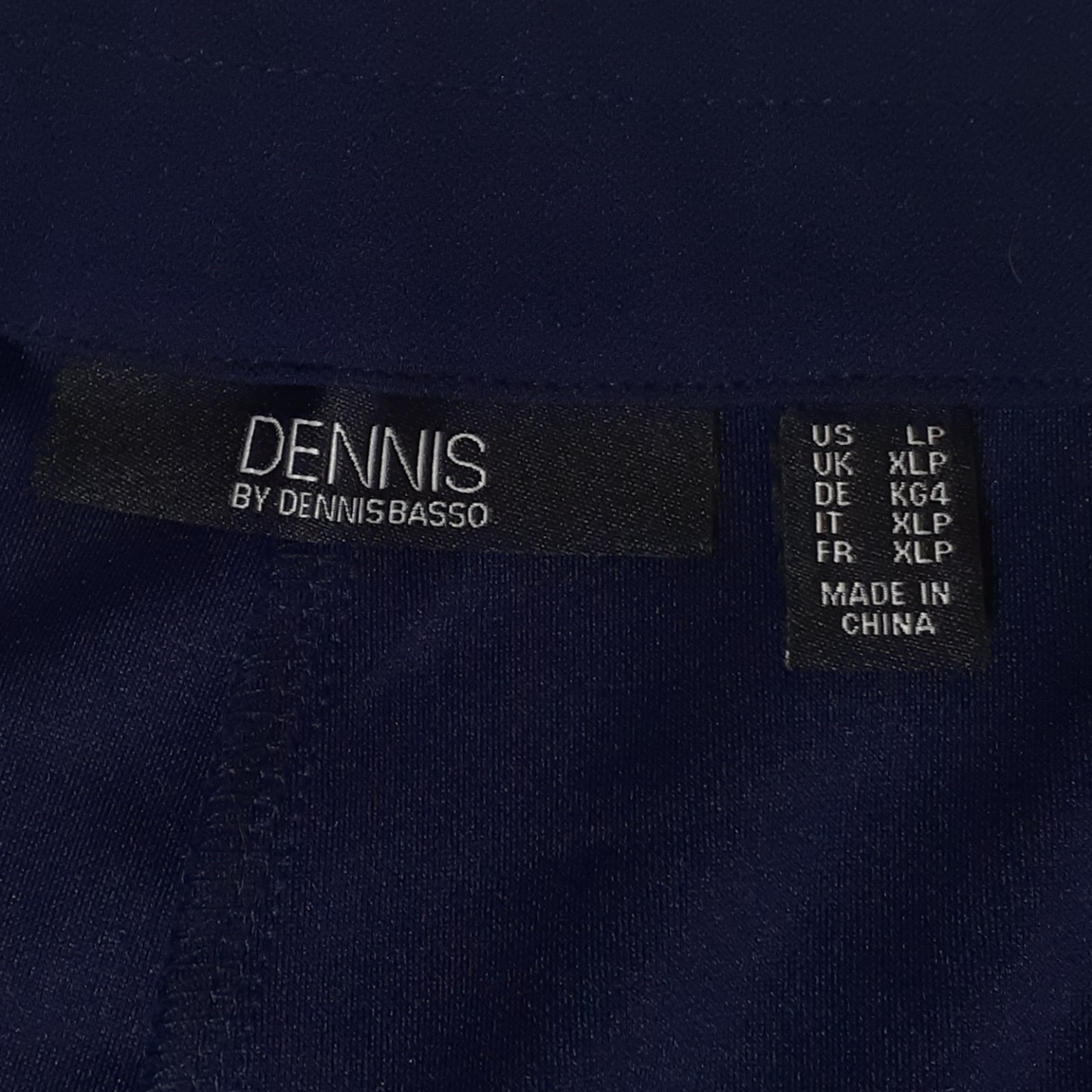 Dennis Basso Women Dress Pants LP Blue Stretch Pullon Rise=11.5in Waist=36in