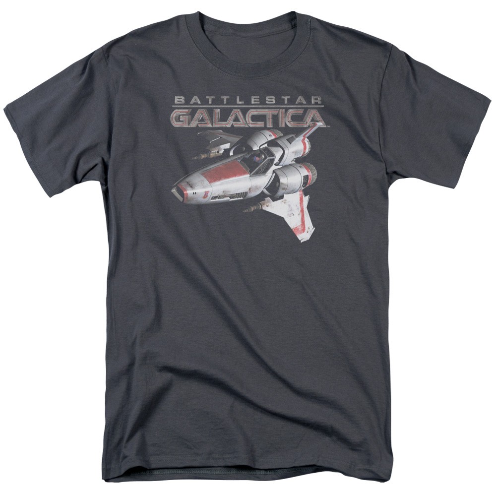 Battlestar Galactica – Mark Ii Viper – Adult Unisex Short Sleeve T-Shirt – Gray