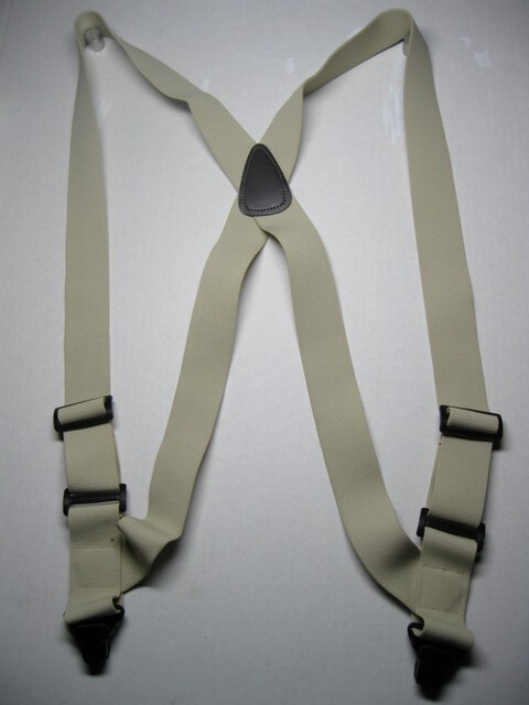 Men’s Suspenders, Black Sidegrip, Plastic Airport Clearance, USA Made