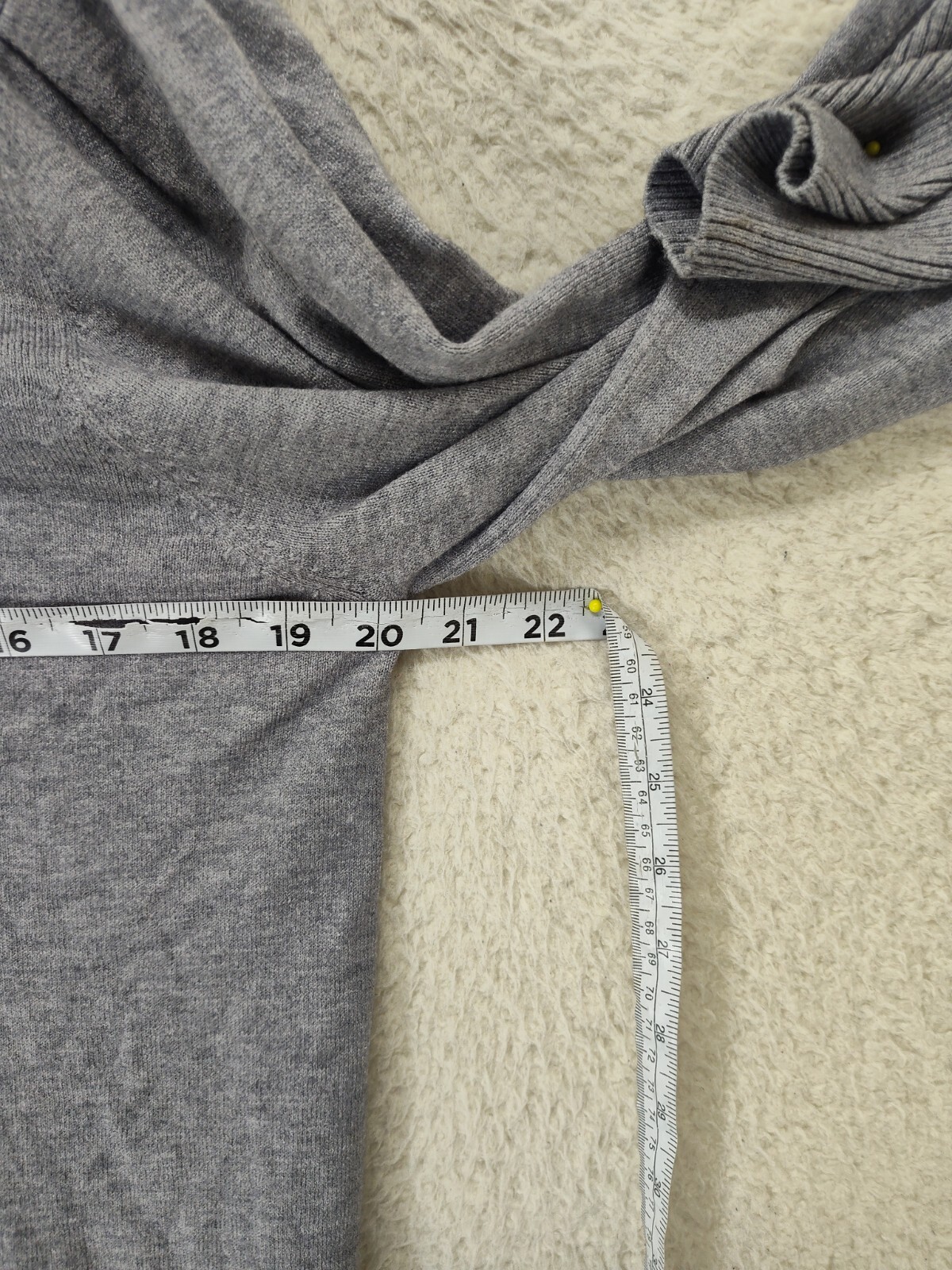 Magaschoni Women Sweater Extra Large Gray Nylon Blend Long Sleeve Knit Pullover