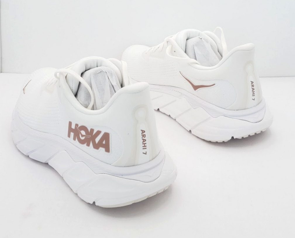 Hoka Womens (Size 9 WIDE Width/D) Arahi 7 Stability Running Walking Shoes White
