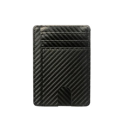 For Men Leather Wallet RFID Blocking Credit Card Holder ID Window Front Pocket