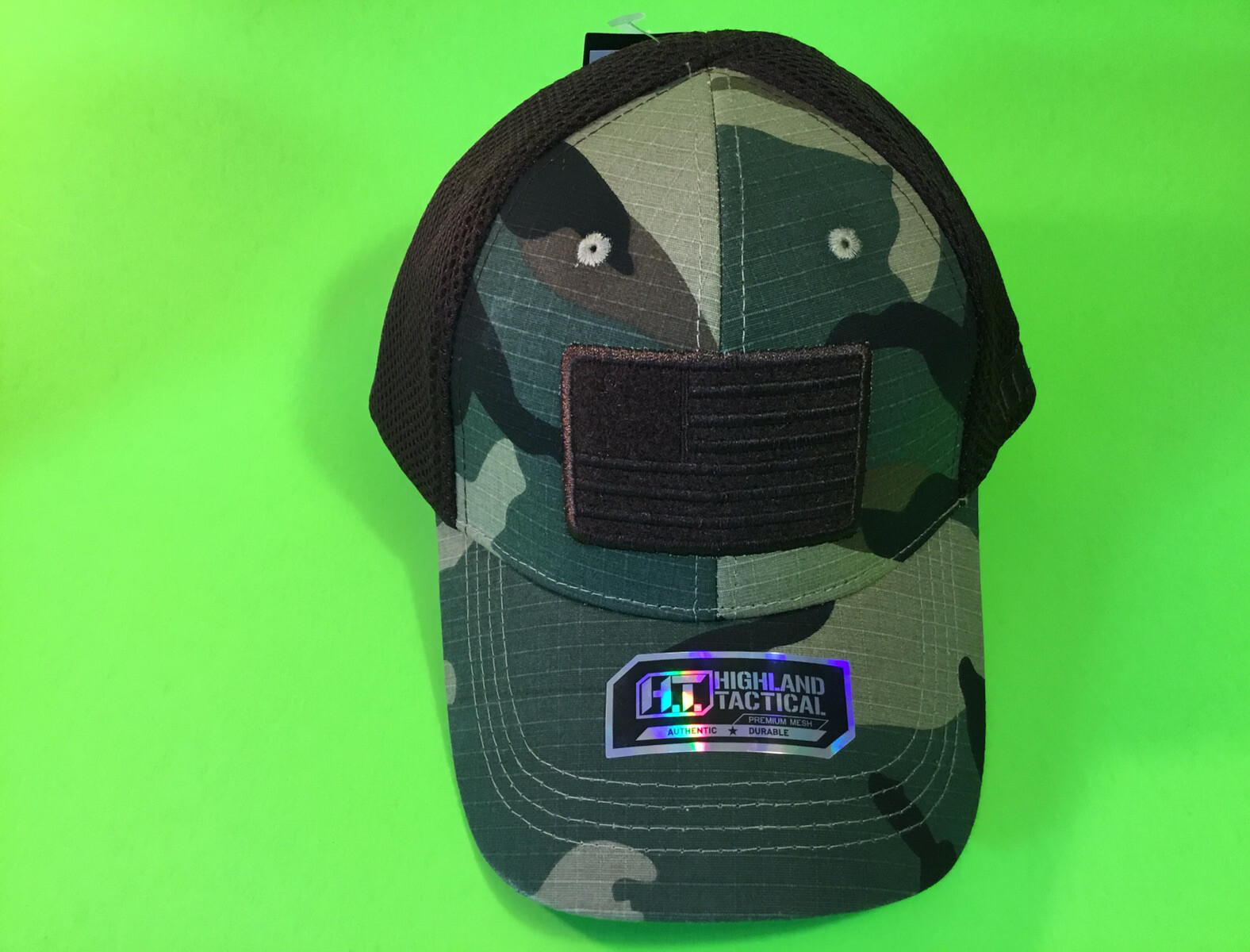 HIGHLAND TACTICAL Men’s Snapback Hat Mesh Back ONE SIZE Camo NEW