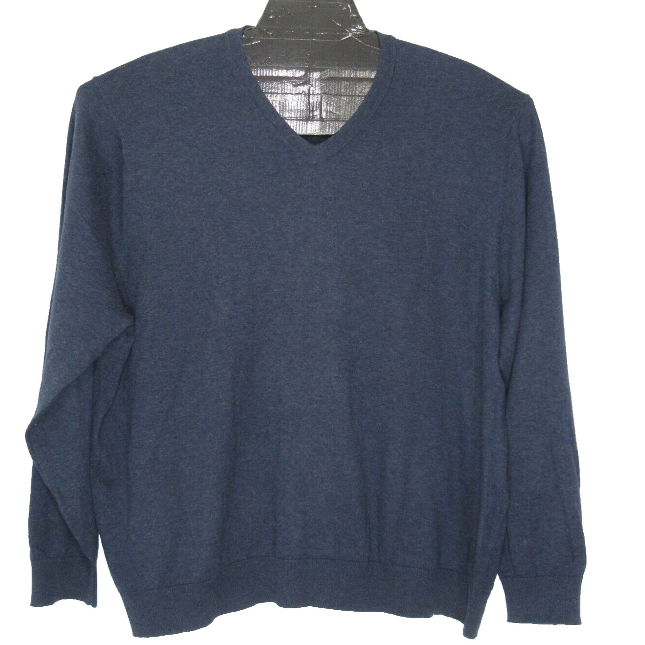 Bowen Wright Cotton Wool Knit Sweater Blue Mens Size XXL 2XL V Neck
