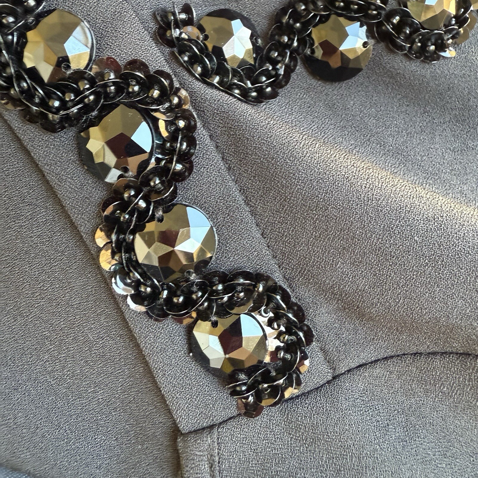 NWT Catherines Blouse Plus 5x 34W 36W Black Chiffon Jeweled Top Dressy Party