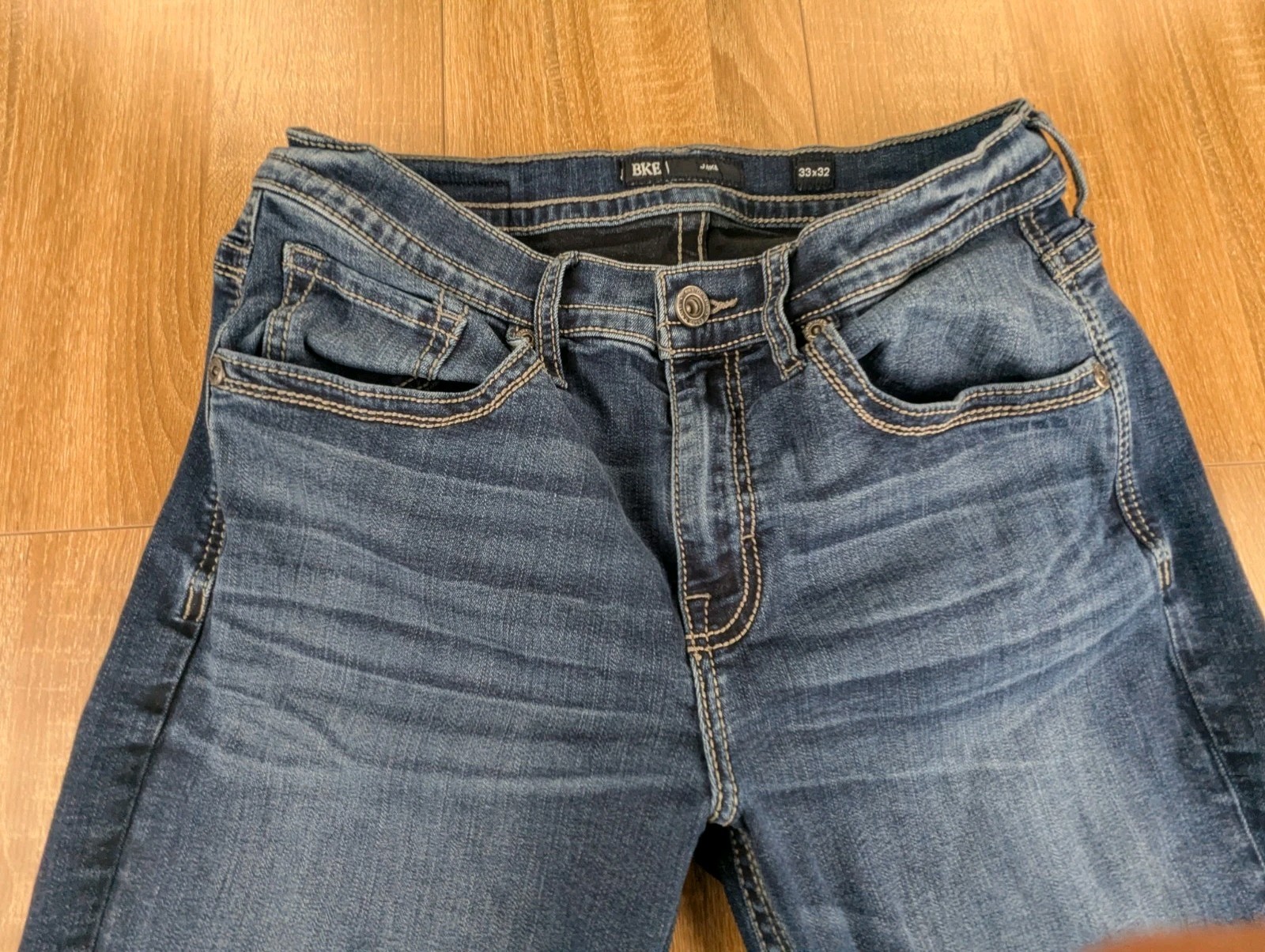 BKE Buckle Jake Straight Leg Mens 33×32 (ACTUAL 30×32) Dark Wash Denim