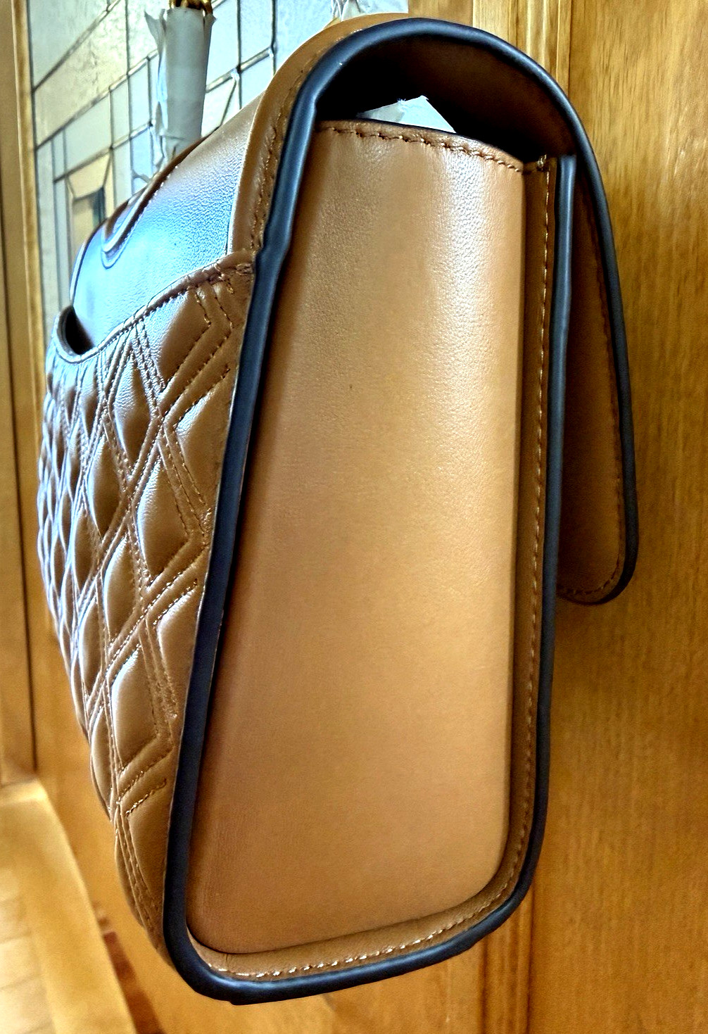 TORY BURCH~Fleming Convertible Shoulder Bag~Smooth Kobicha Brown Leather OS NWT