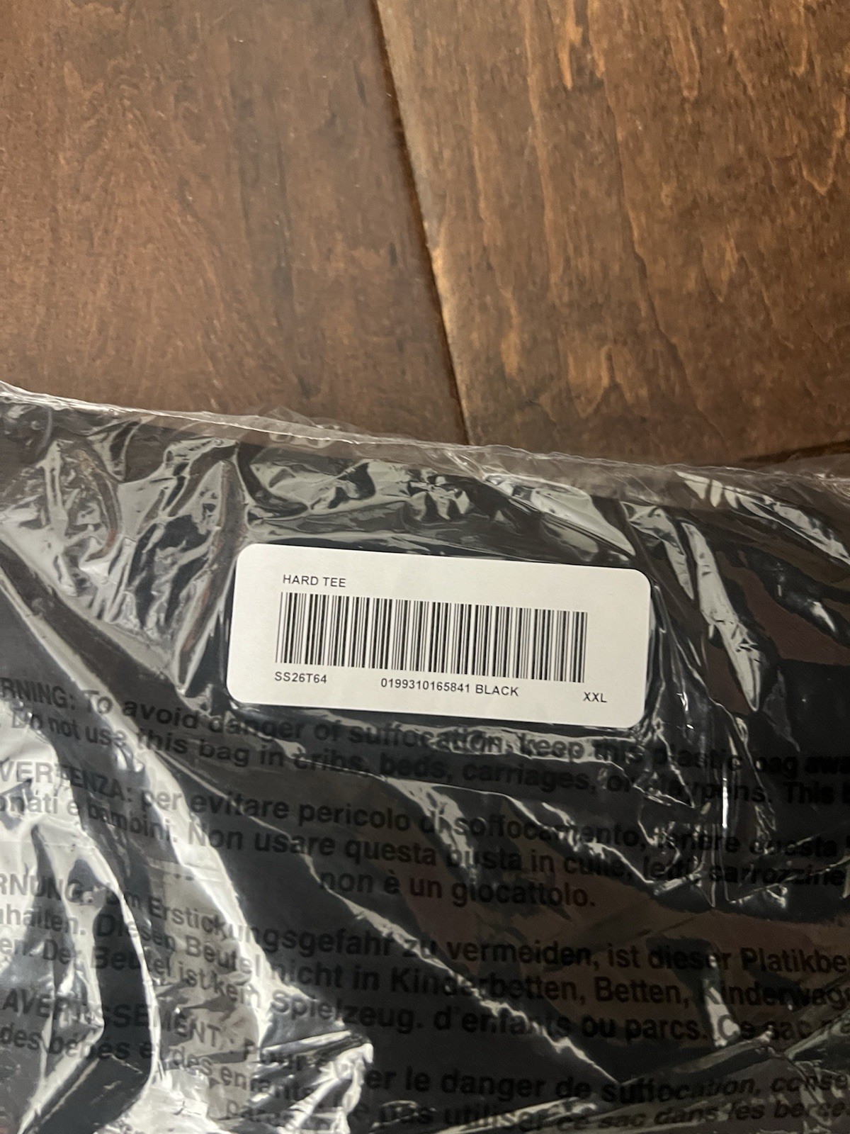 Supreme SS26 Marc Hundley Hard Graphic Logo Tee Black Size XXL New Rare IN HAND