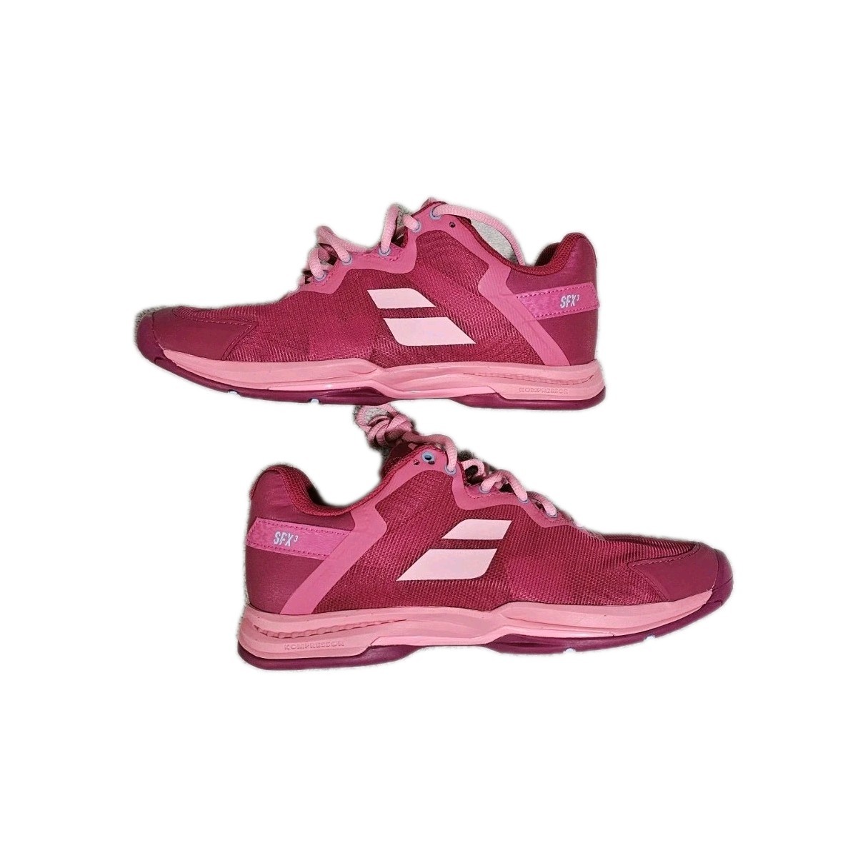 Babolat Pink Lace-Up Tennis Sneakers Low Top Mesh Rubber Sole US 8.5 EU 40