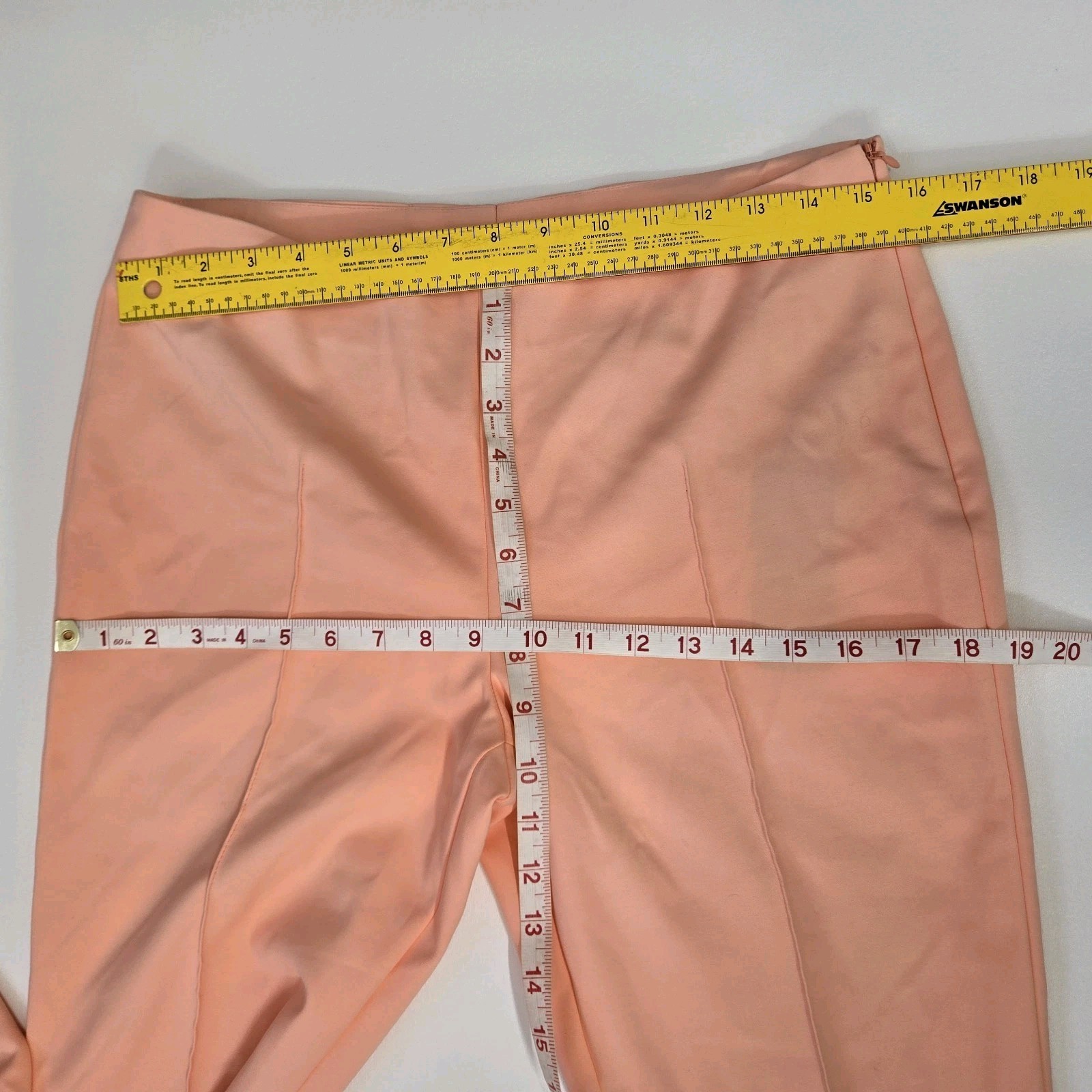NWT Akris Melissa Trouser Pants Size US 8 Color Bellini Peach $795 Workwear Lux