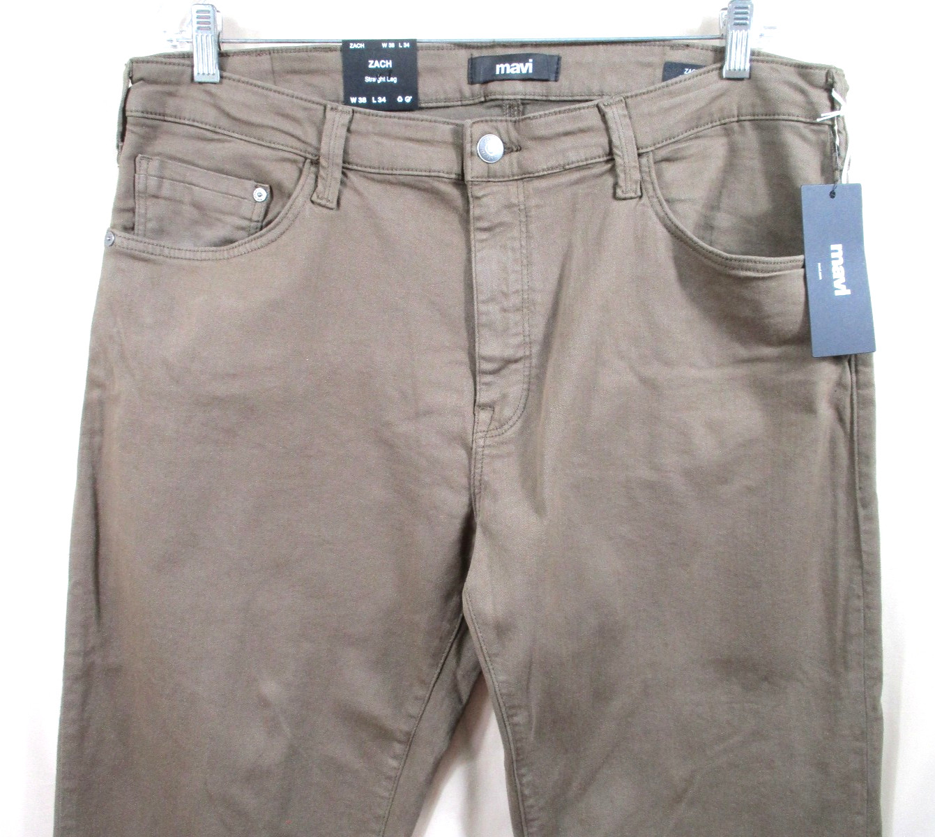 -NWT Mavi Zach Straight Leg Stretch Men’s Jeans Brown Sz 38×34