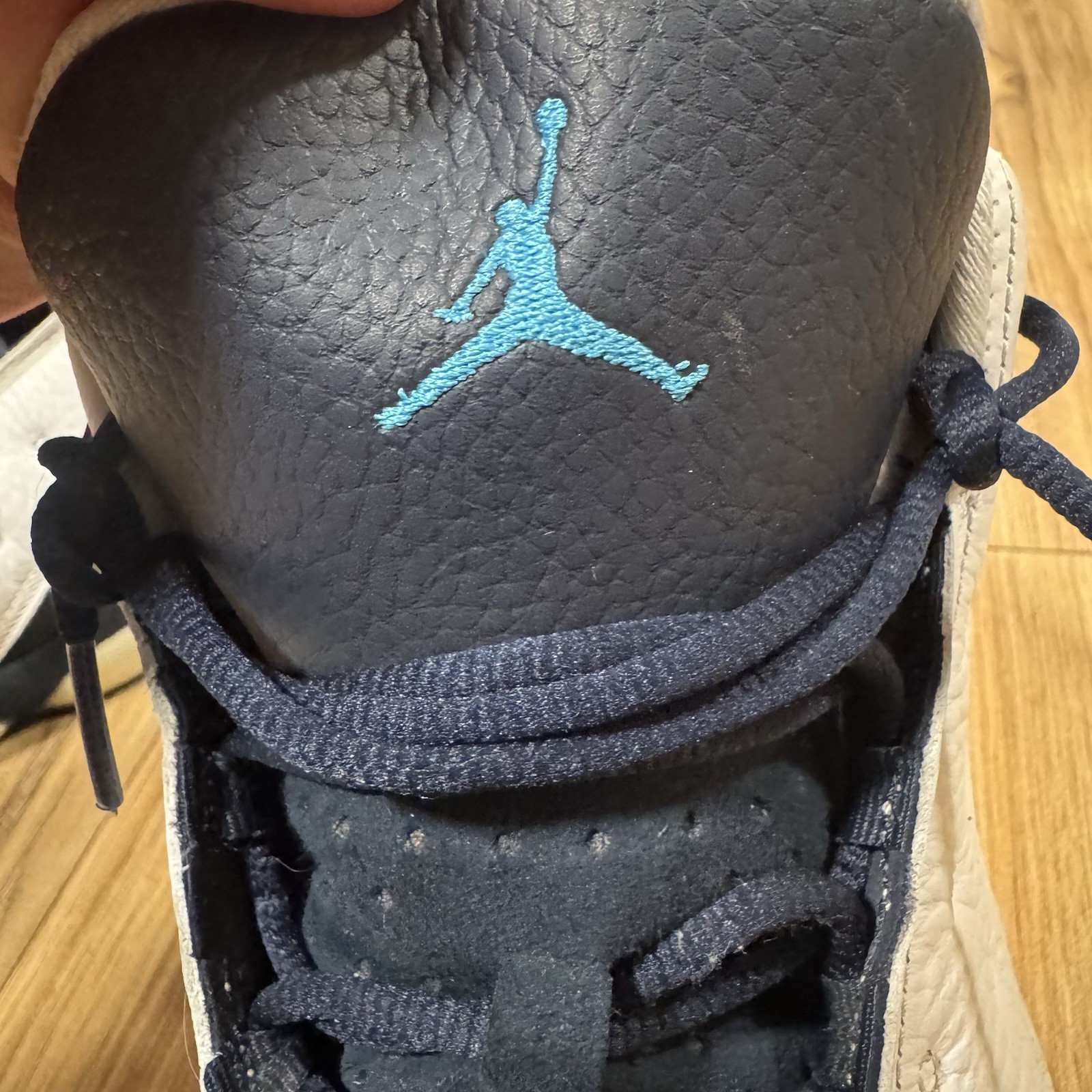Air Jordan 13 Obsidian Retro Powder Blue & White Sneakers Size 11 414571-144