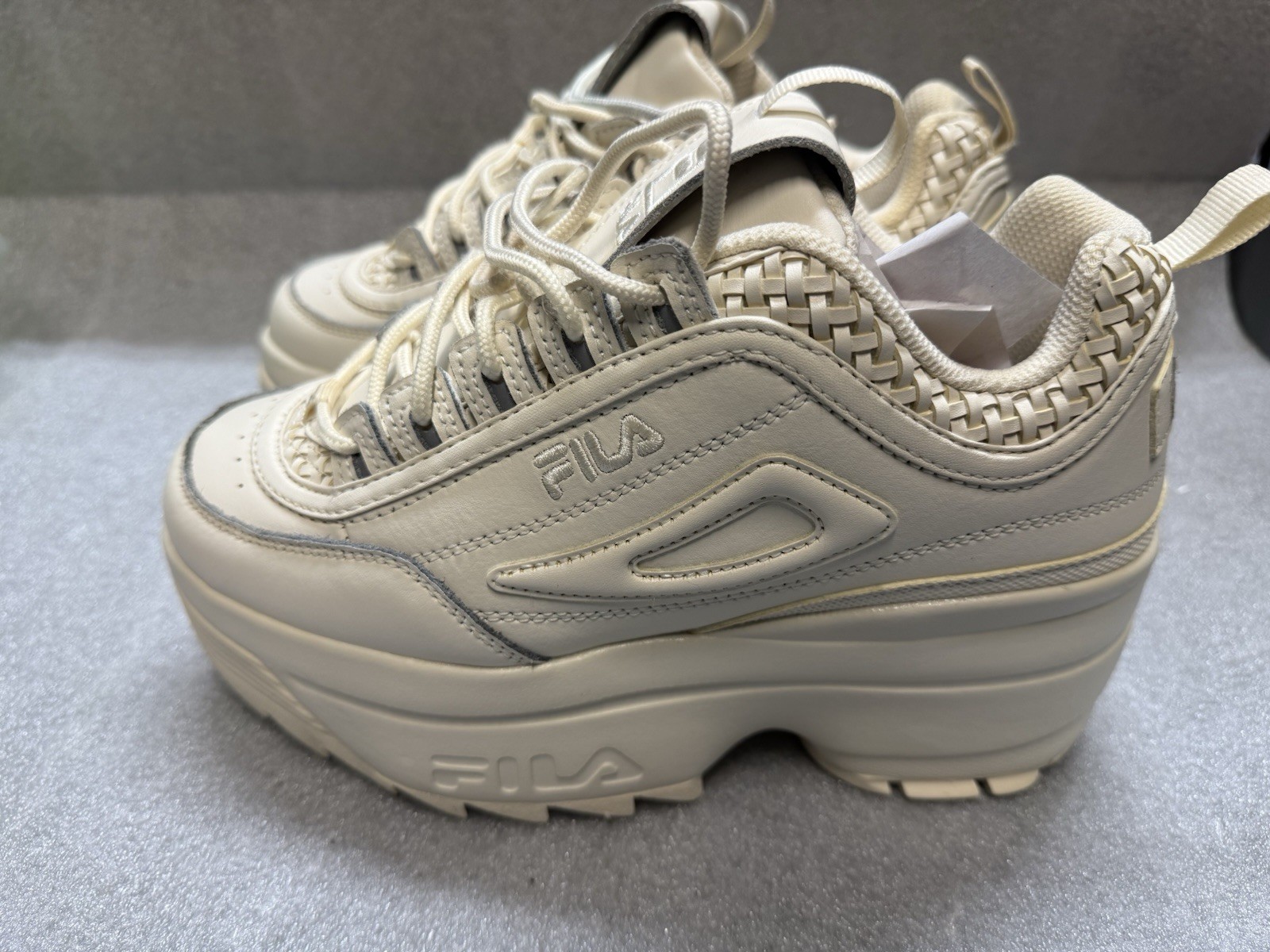 Fila Disruptor II Platform Wedge White Size 8 UK6.5 Women’s, Pre-Owned