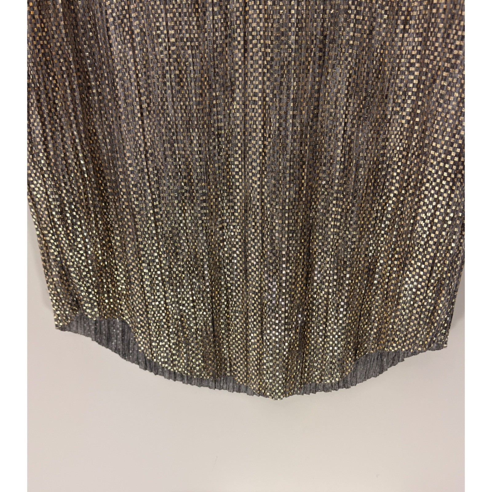 Anthropologie Sabina Musayev Eugene Shimmer Dress Gold Long Sleeve Mini Medium