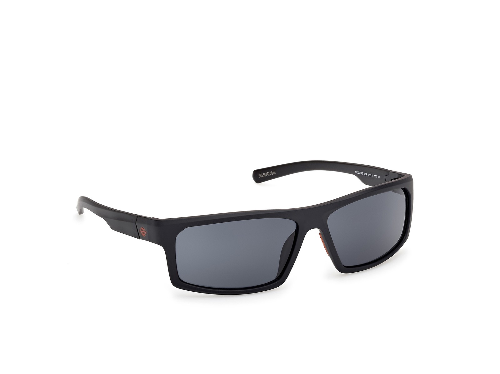 Harley Davidson HD00023 02A injected Matte Black Smoke 62 mm Men’s Sunglasses