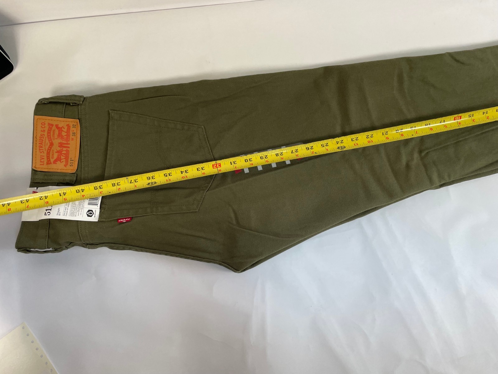 Levi’s 511 Straight Ivy Green Extra Slim Fit Jeans Size 38×32