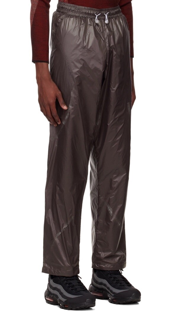 SAUL NASH London Designer Black Perforated Trousers Bottoms Athletic Size S NWT
