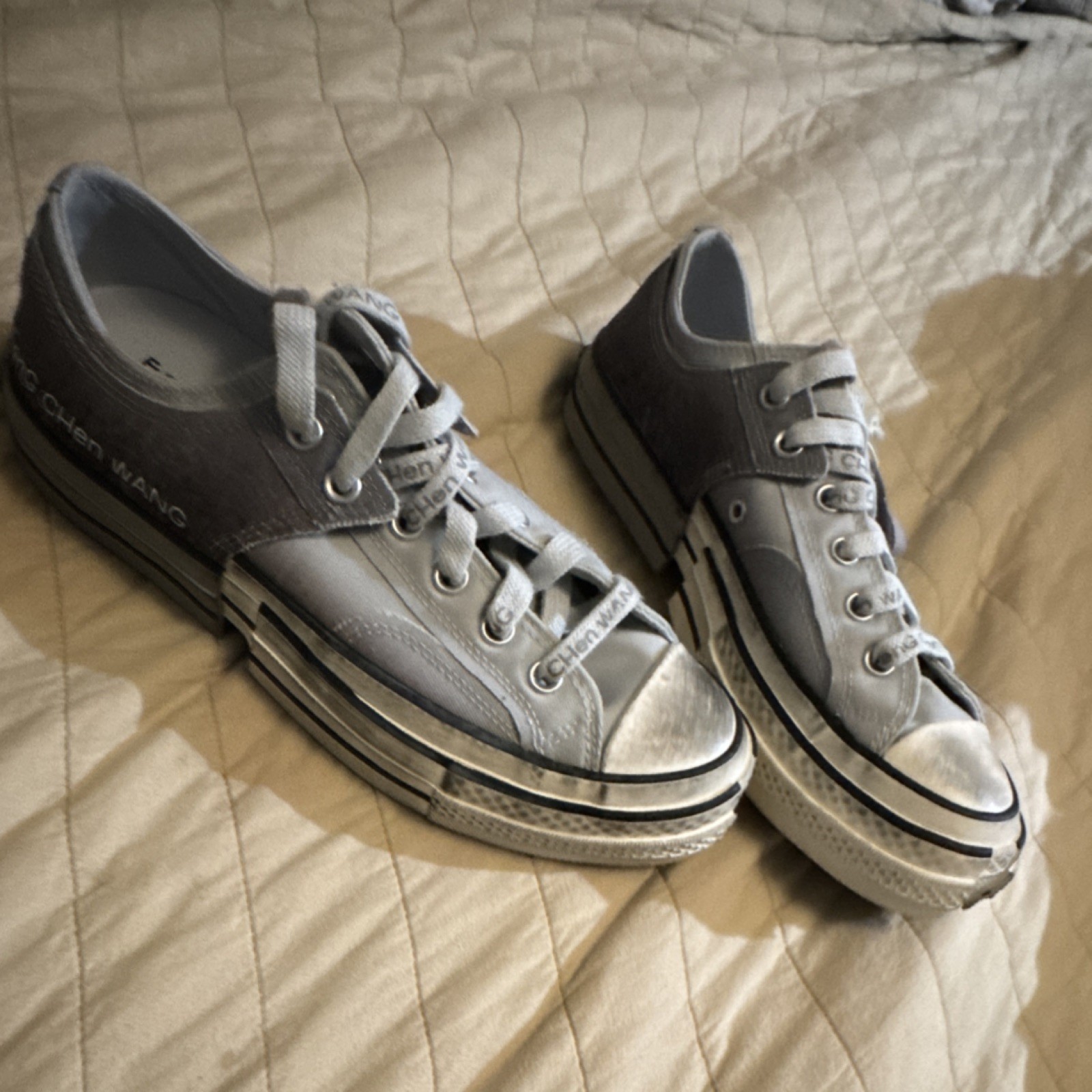 Converse Feng Chen Wang x Chuck 70 2-in-1 Low Gray Canvas Sneakers A15742C