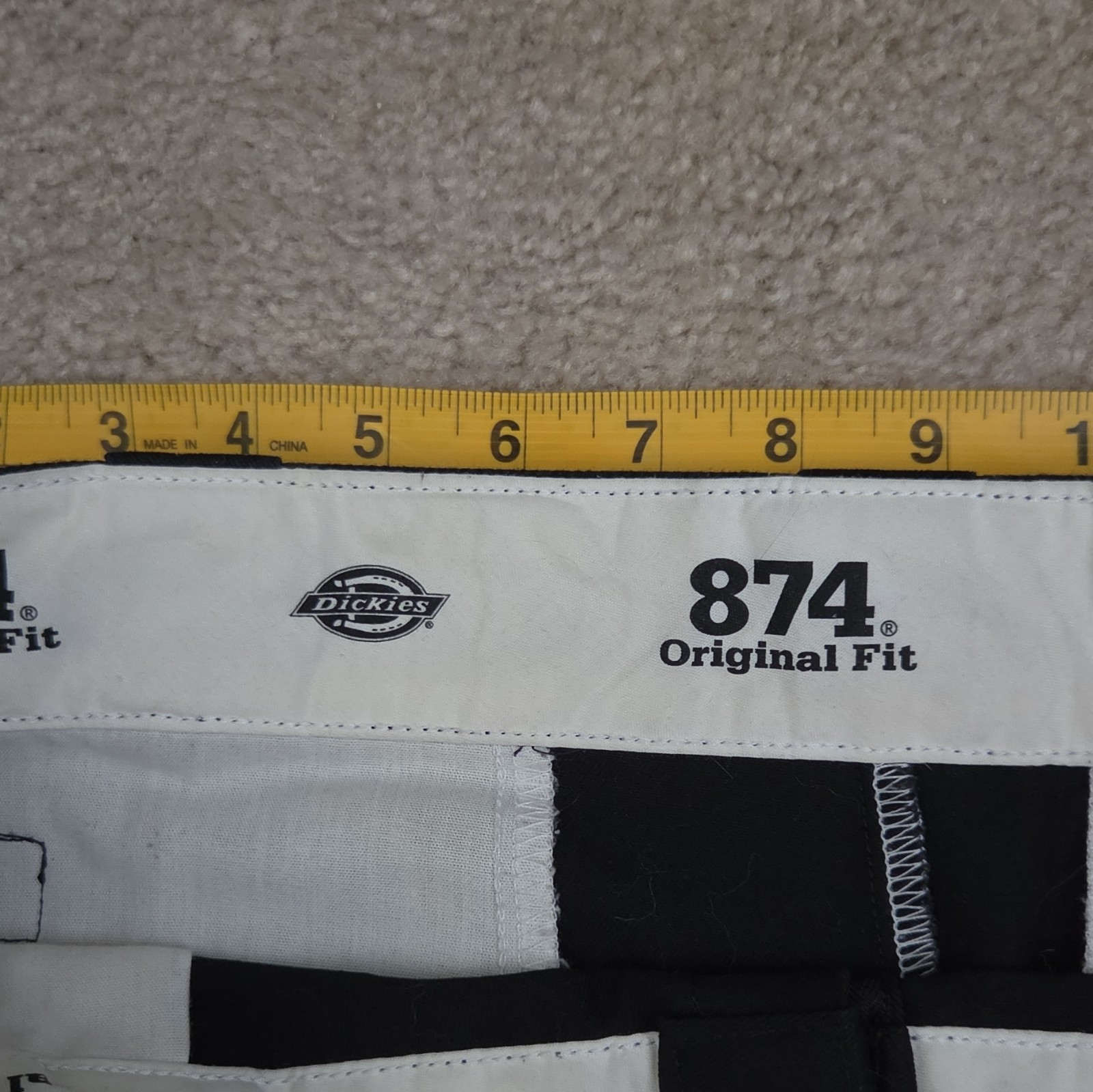 Dickies 874 Original Fit Black Men’s Work Pants Size 32 Cotton Blend Twill