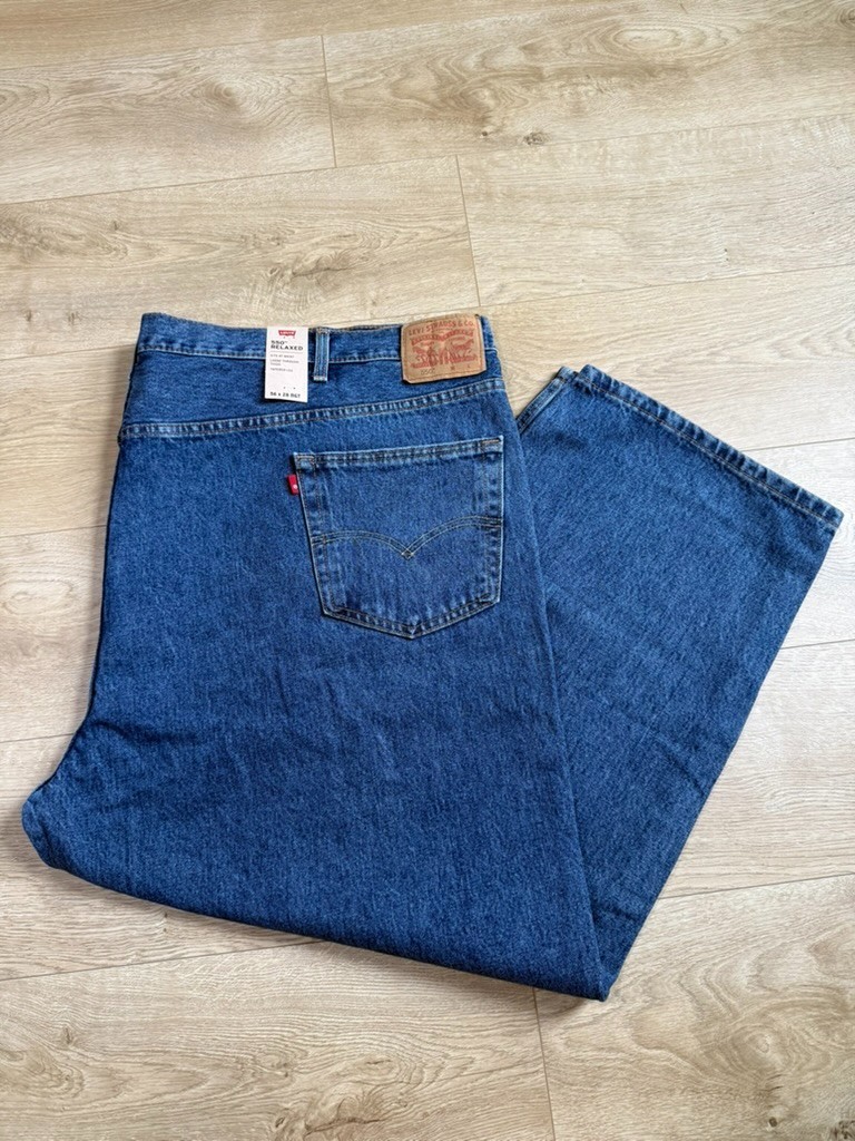 NWT Mens Levis 550 relaxed fit 100% cotton jeans Big & Tall size 56×28(55×28.5)
