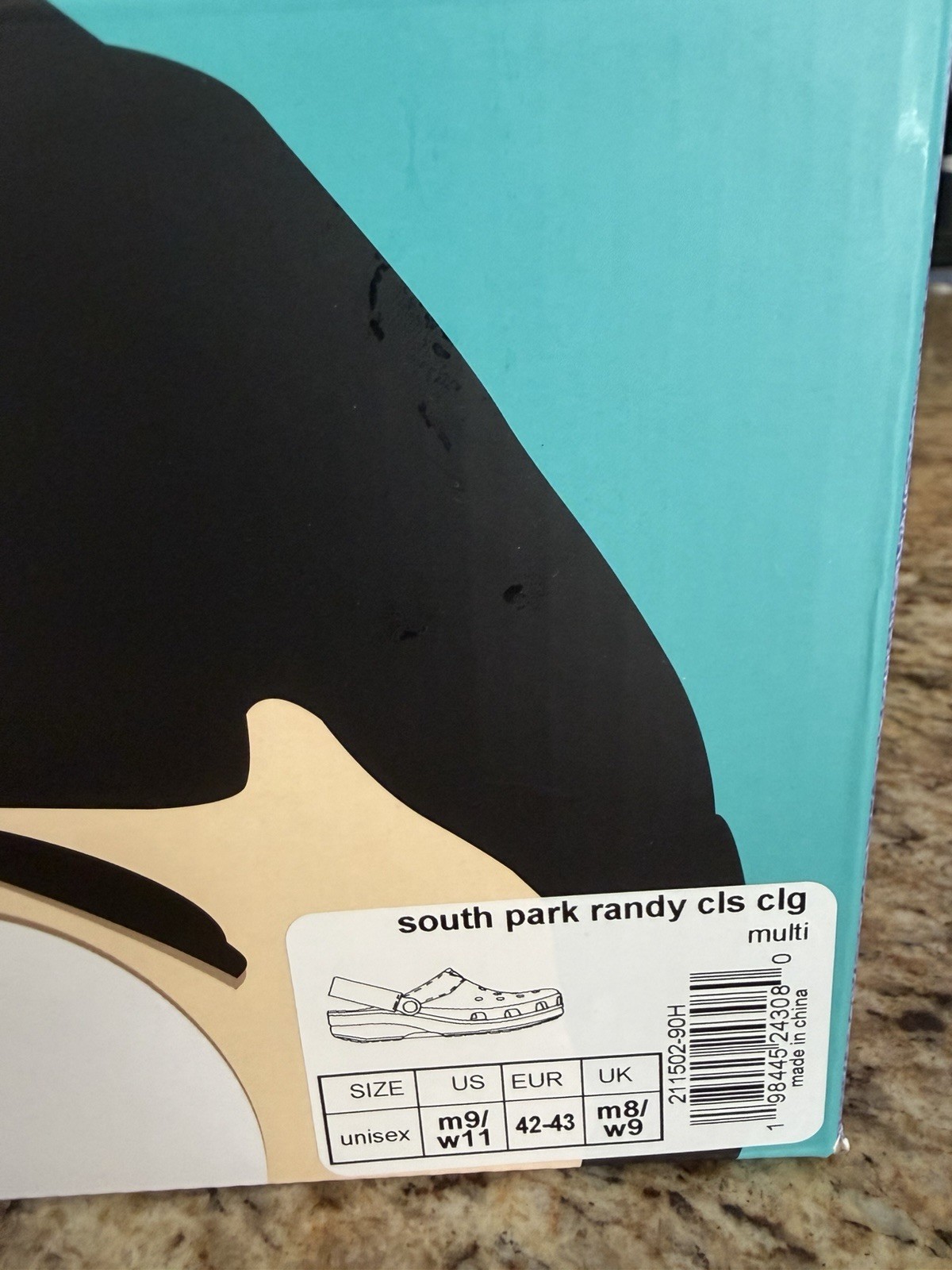 Crocs South Park Randy Marsh Classic Clog Limited Edition Blue US 9 EU 42-43