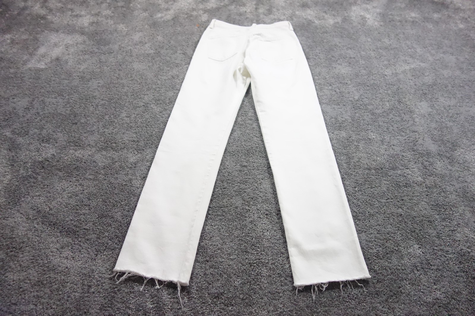 Agolde Jeans Womens 24 White Criss Cross Straight Fray Hem Denim