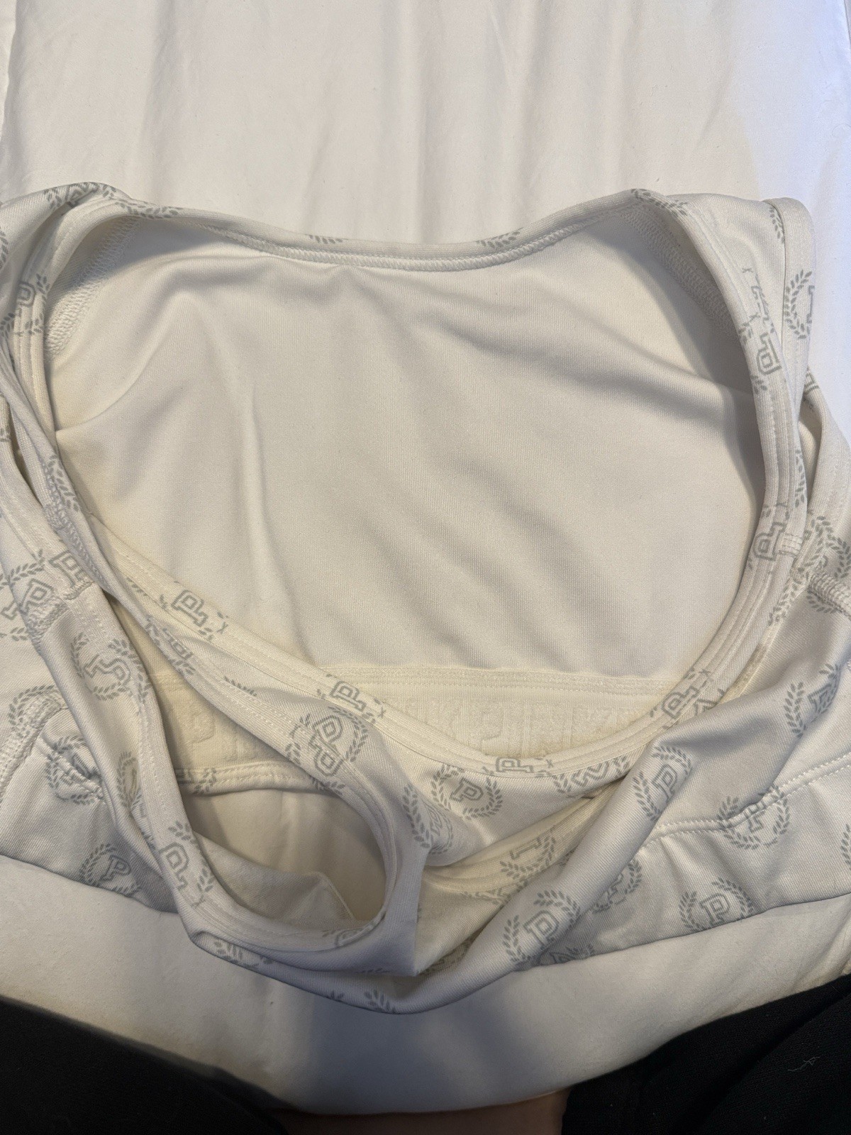 PINK Victoria’s Secret Ultimate Wireless Racerback Sports Bra M B White/Gray