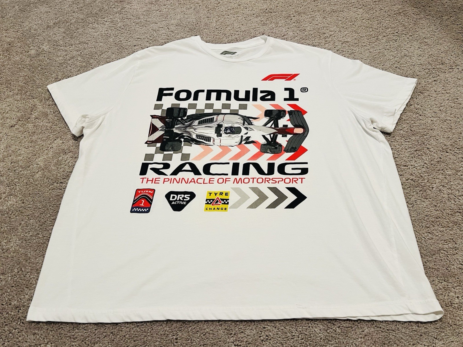 Hybird White Formula 1 Graphic Tee 3XL Racing Motorsport