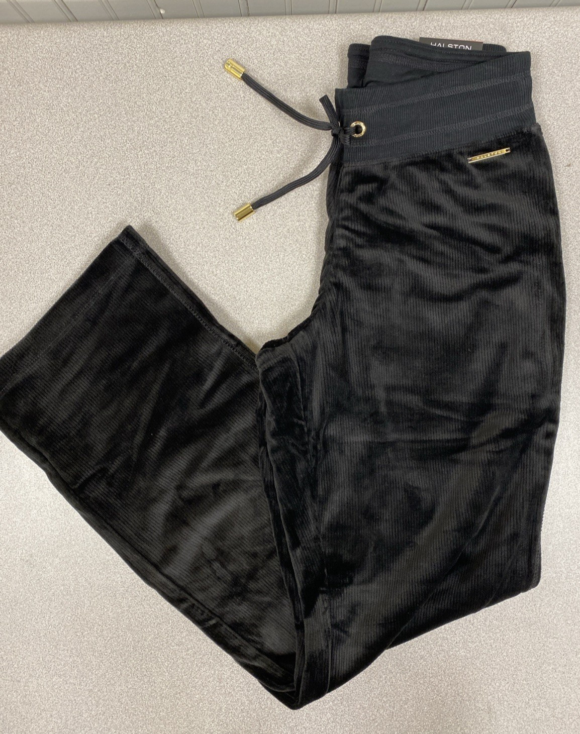HALSTON Women’s Velour Ribbed Pant Assorted Colors & Sizes NWT