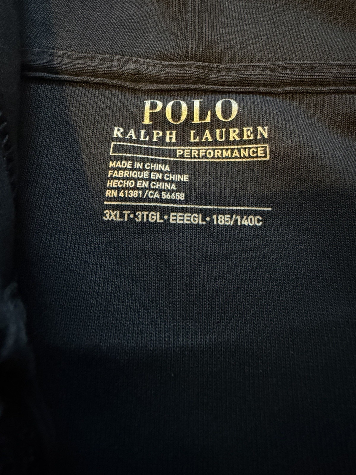 Polo Ralph Lauren Performance Men’s Blue Full Zip Hoodie Pockets 3XLT