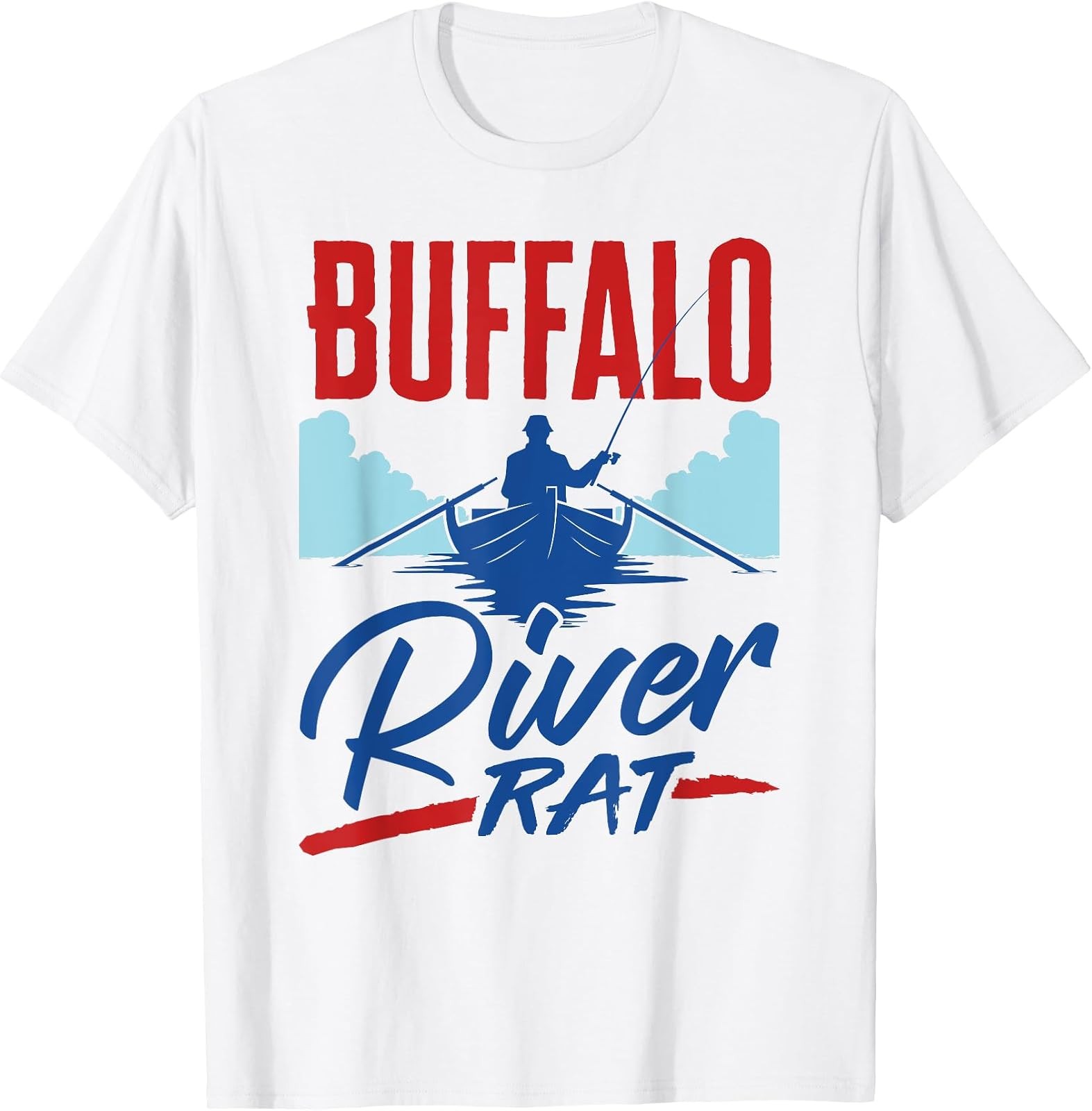 Buffalo River Rat Rafting Canoeing Fishing Boating T-Shirt