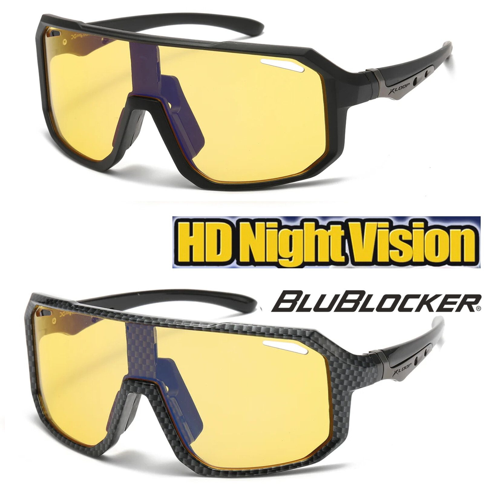 HD Oversized Baseball Sports Shield One Piece Blade Cycling Driving Sunglasses