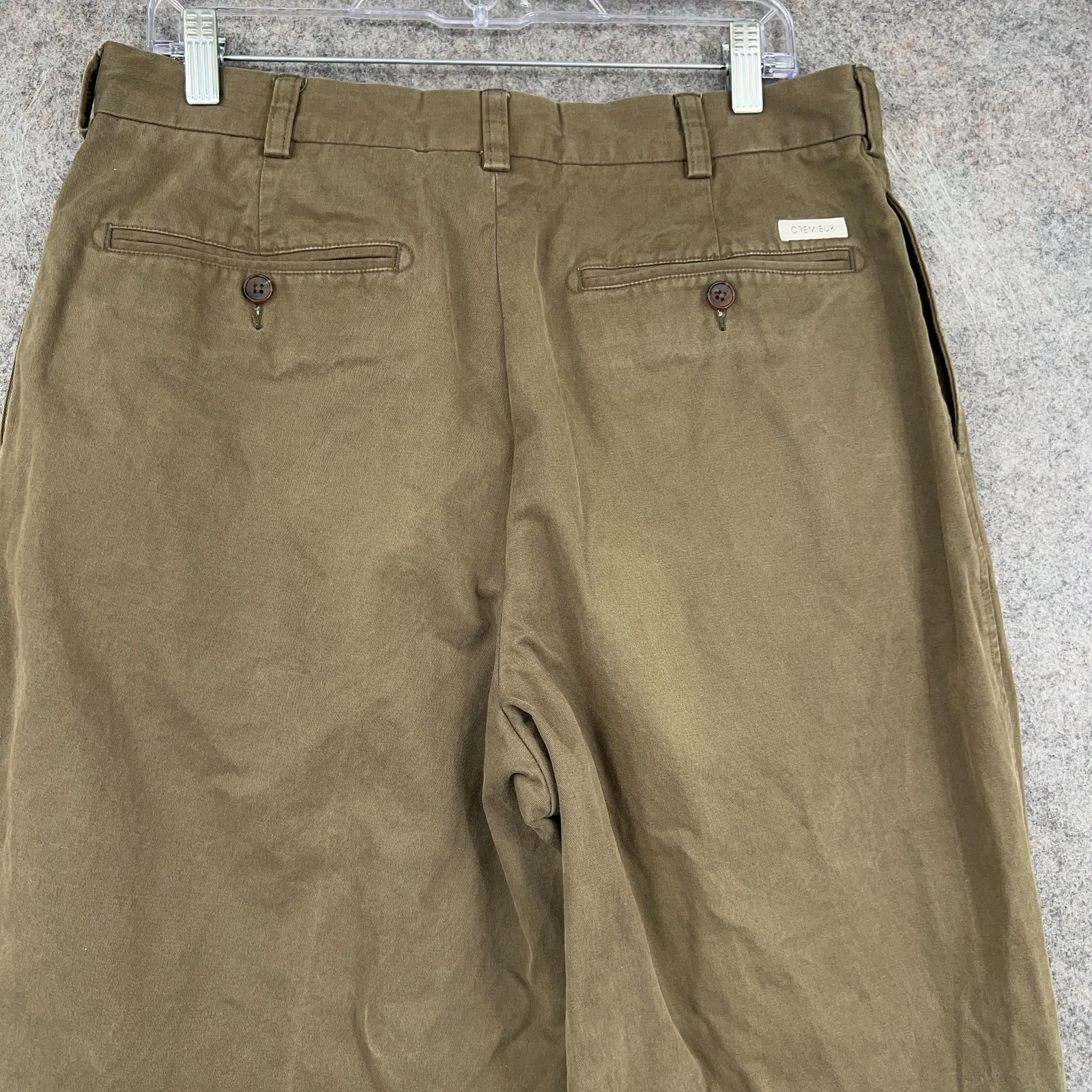 Daniel Cremieux Classics Pants Mens 35×32 Brown Pleated Cuffed Chino Classic Fit