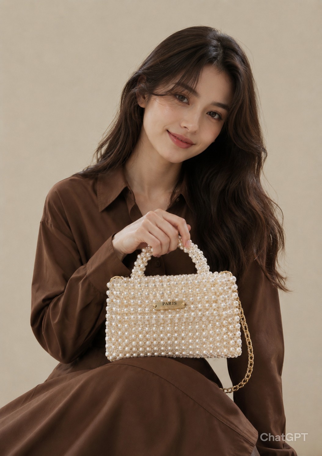Pearl Beaded Crossbody Bag Handmade Paris Aesthetic Bridal Wedding Anniversary