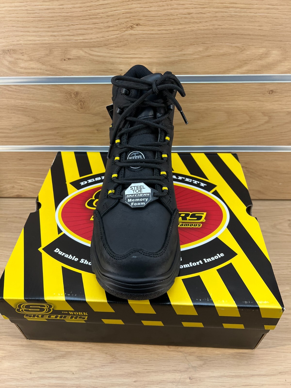 Men’s SKECHERS Work Burgin Benafick Steel Toe Work Boot Wide, (reg $124.95)