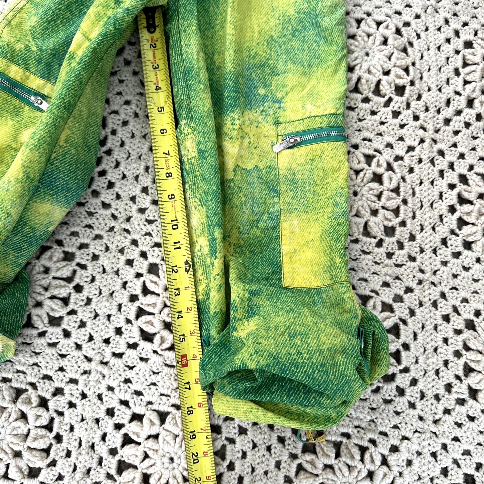 Zumba Pants Womens Green Cargo Parachute Adjustable Ankle Strap XS