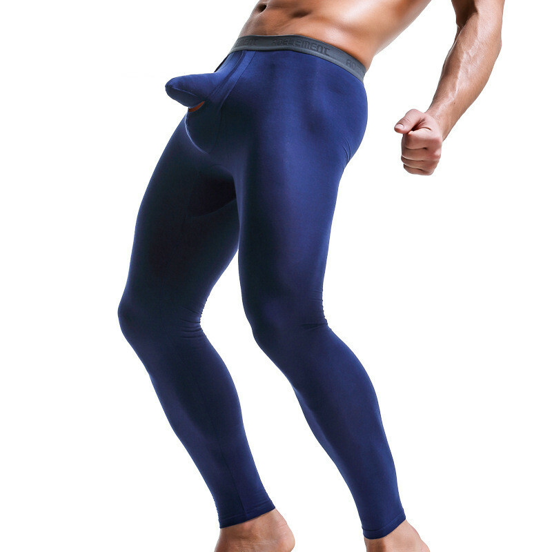 Men’s Thermal Underwear Pants Warm Long Johns Leggings Base Layer Separate Pouch