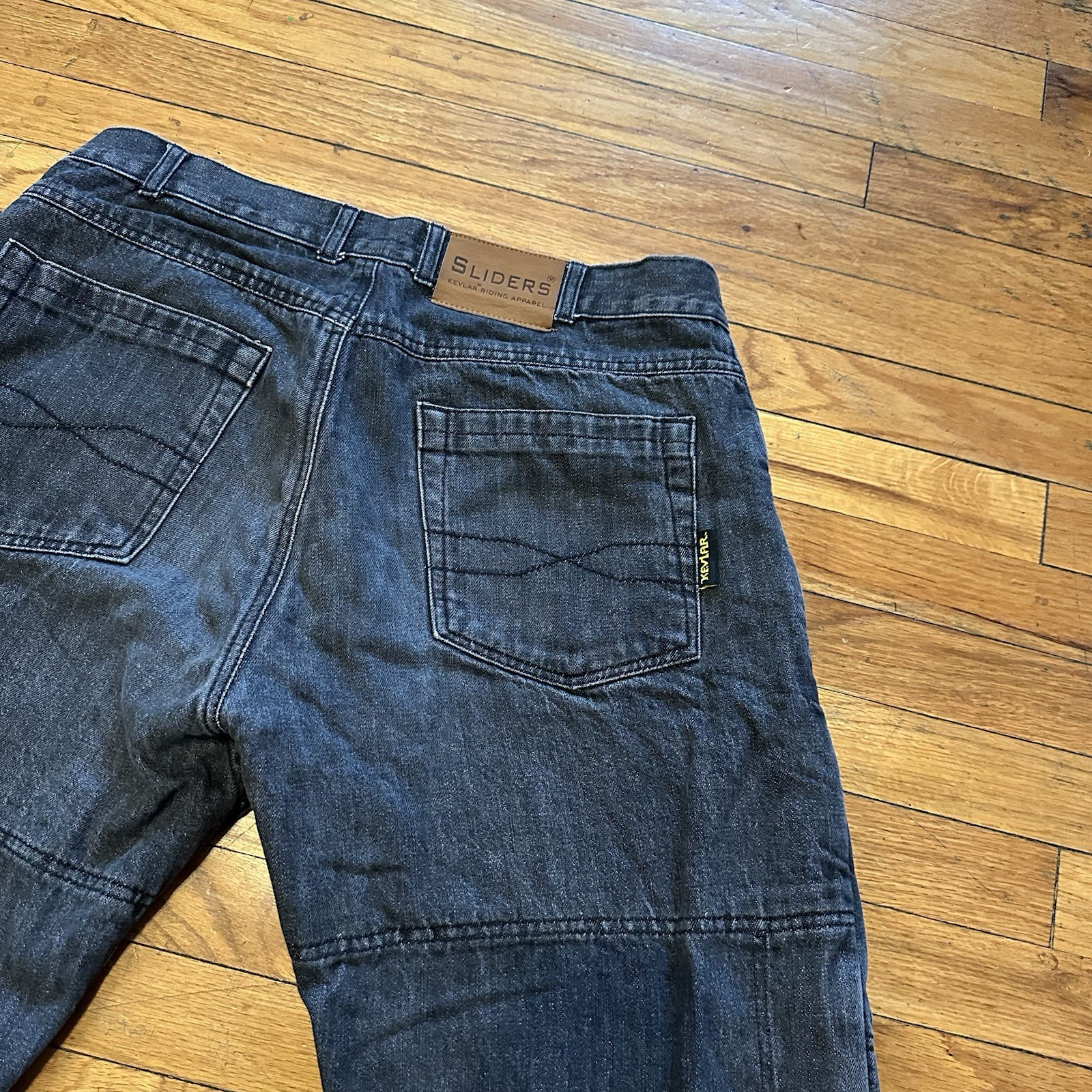 Sliders Kevlar Reinforced Motorcycle Jeans Mens 34×34 Black