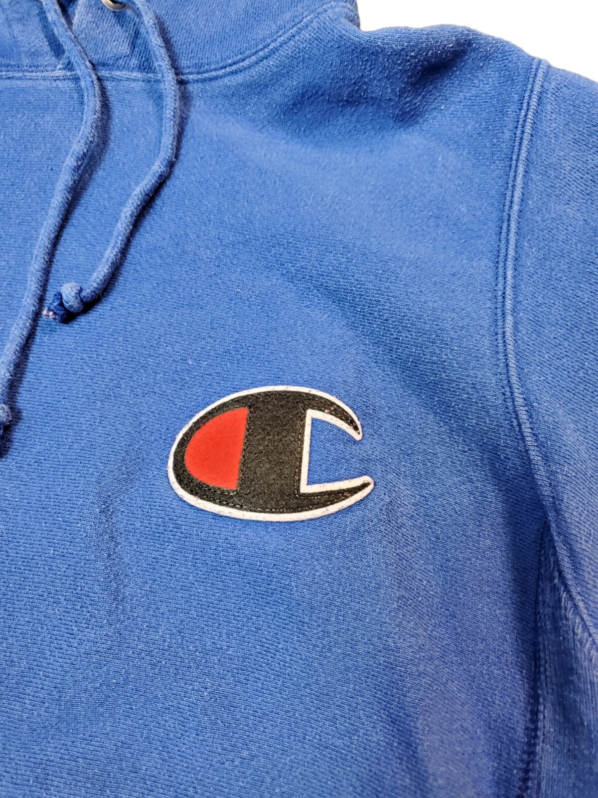 Champion Reverse Weave Big C Patch Logo Pullover Hoodie Men XS Women Unisex