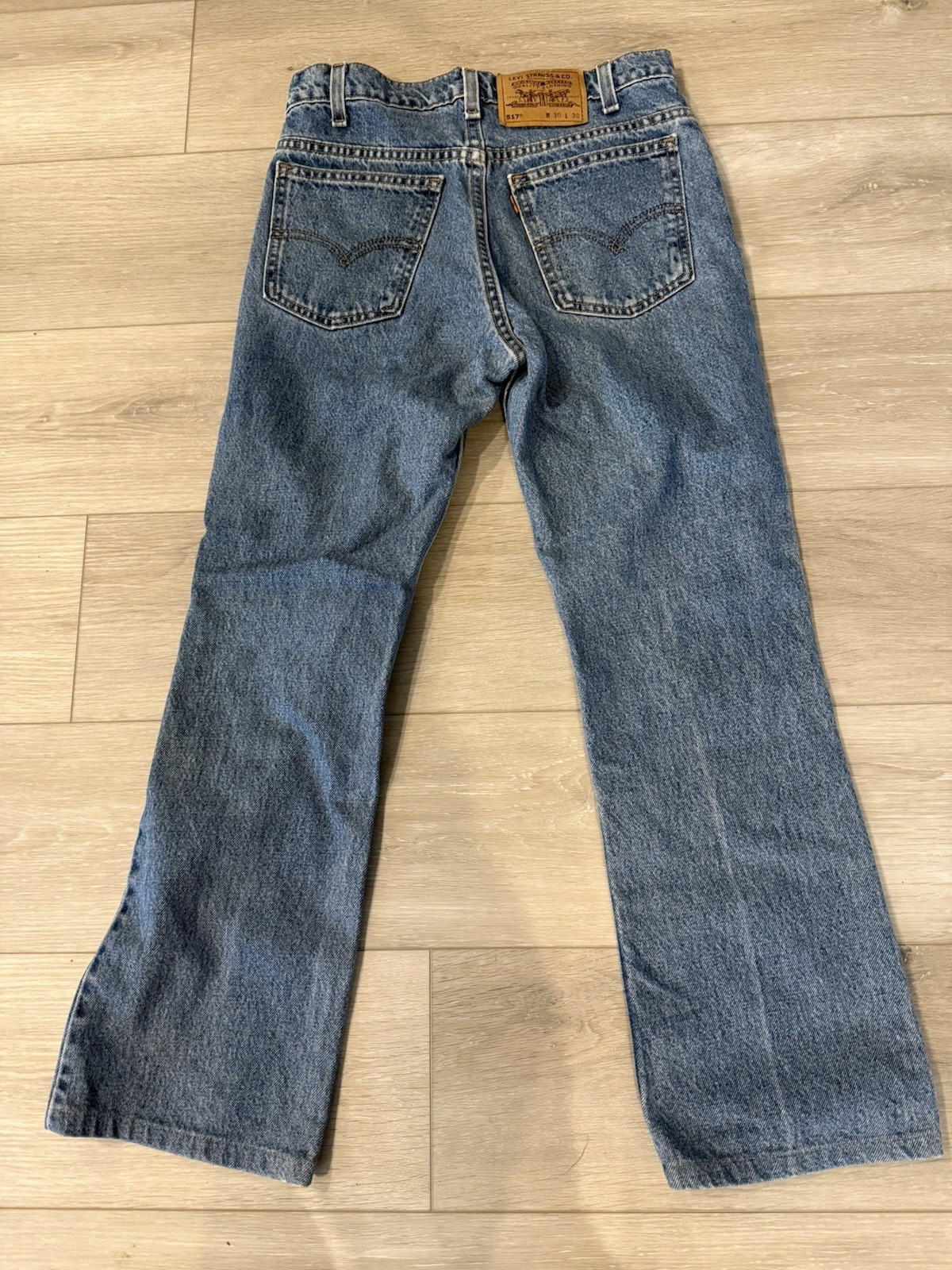 VTG Orange Tag Levi Strauss 517 Men Blue Denim Straight Leg 30W X 30L