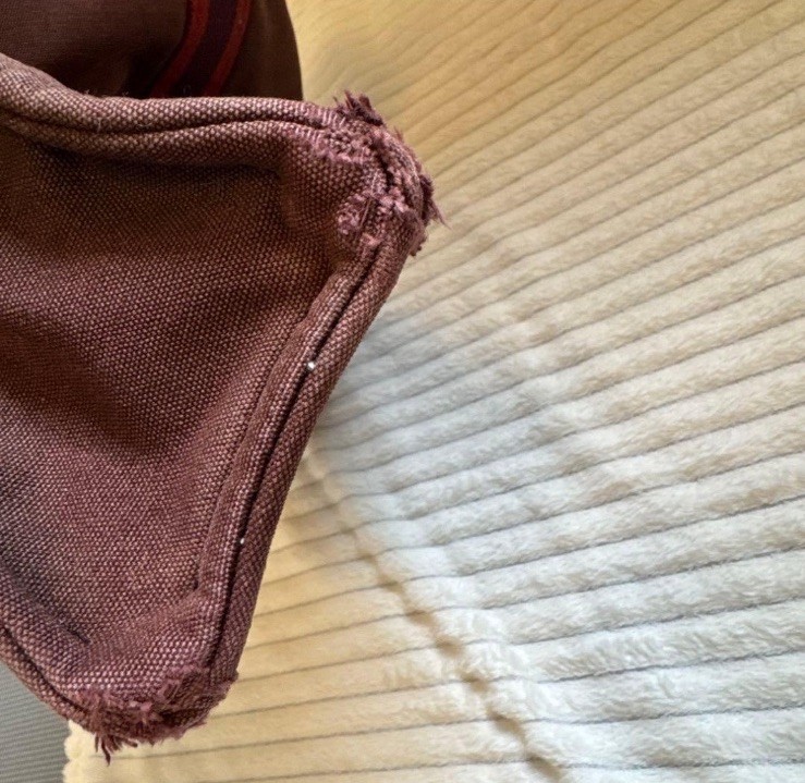 Hermes Vintage Fourre Tout MM TOTE Bag.canvas red brown from JAPAN.