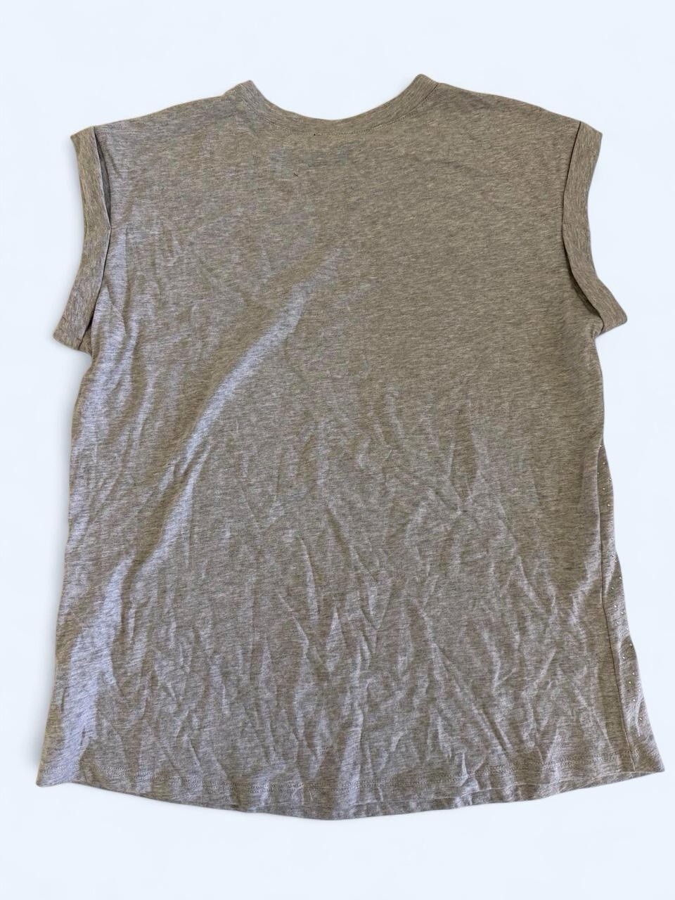 I.N.C. International Concepts Cotton Knit Rhinestone Crew Neck Top