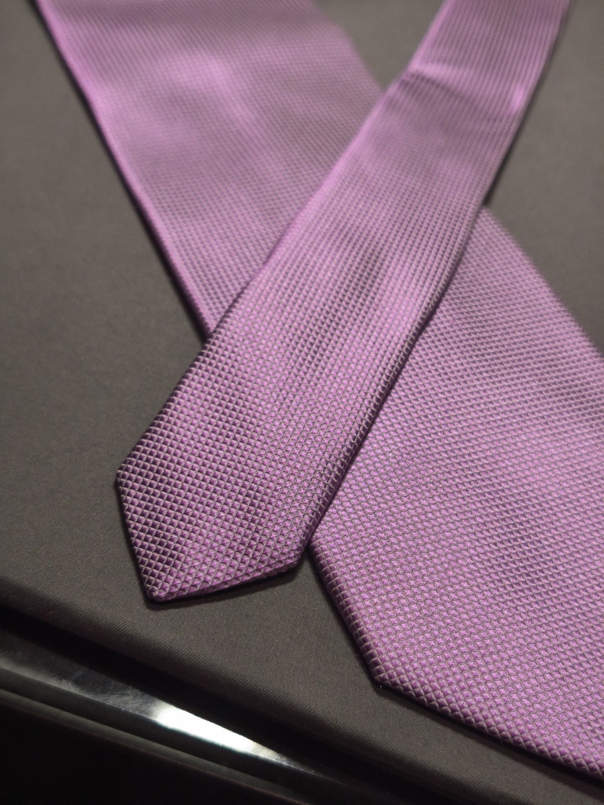 Clerici – Solid Color Lilac Silk Tie Made in Italy