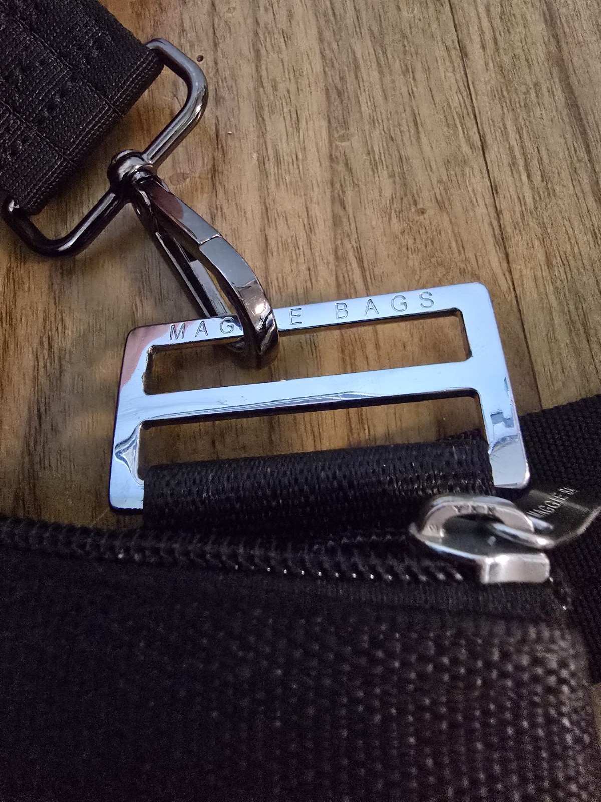 Maggie Bags The Betty Bag Black Seatbelt Crossbody Bag Purse
