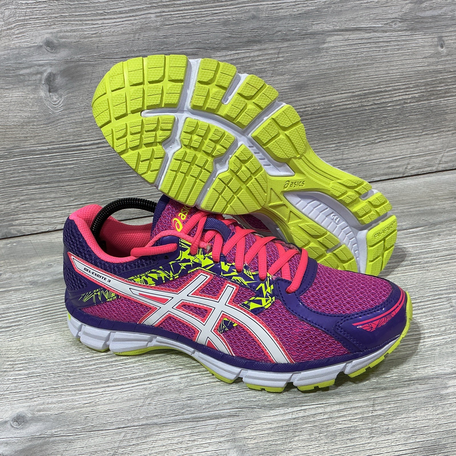 Asics Gel Excite 3 Pink Purple Athletic Running Shoes Sneakers T5C5Q Women’s 10D